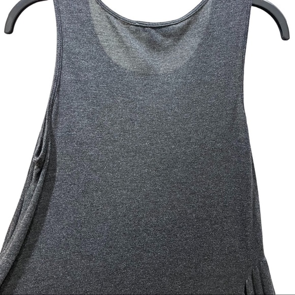 She + Sky Charcoal Gray Tie Dye Hem Fit & Flare Tunic or Dress Sleeveless Sz L - Picture 7 of 8